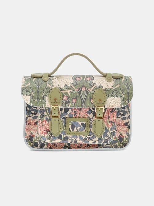 Floral patterned satchel showing the range of personalised and expressive designs